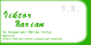 viktor marian business card