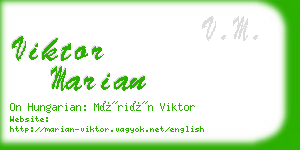 viktor marian business card